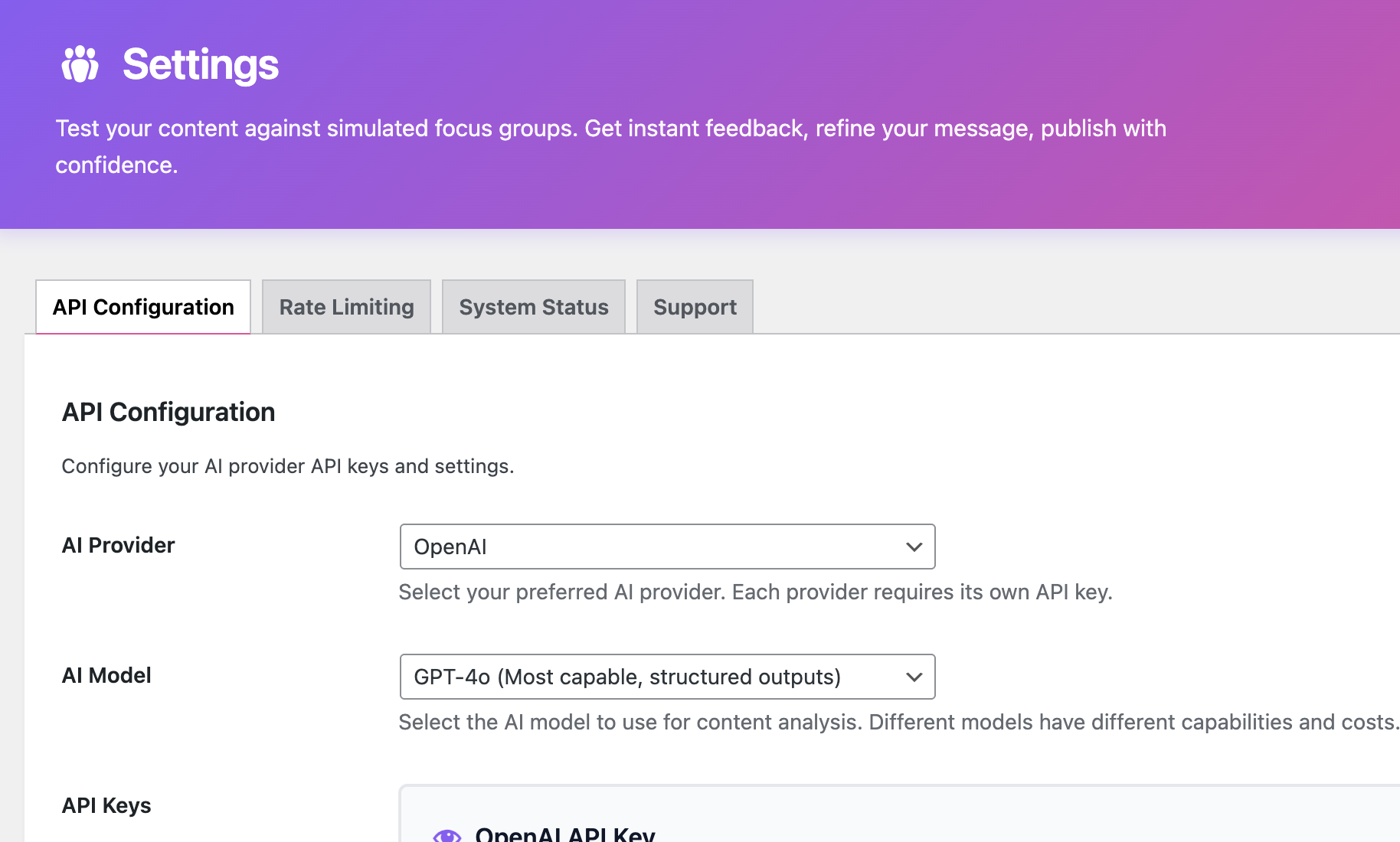 Advanced AI Models Interface Screenshot